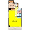 コーポ桑島 1LDKの間取り