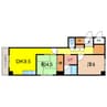 コーポ桑島 2DKの間取り