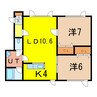 リオ神楽 2LDKの間取り