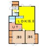 クレッシェンド 2LDKの間取り