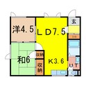 コーポかんばらⅠの間取図