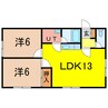 メゾン松田Ⅱ 2LDKの間取り