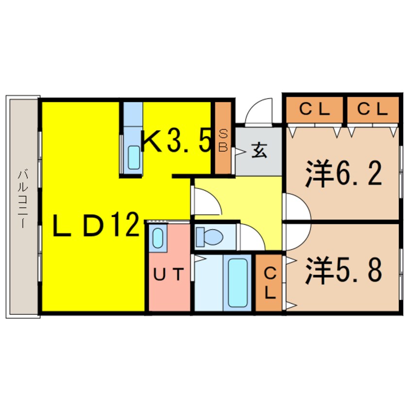 間取図 北彩都テラスＢ