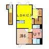 Fontaine　Ⅱ 1LDKの間取り