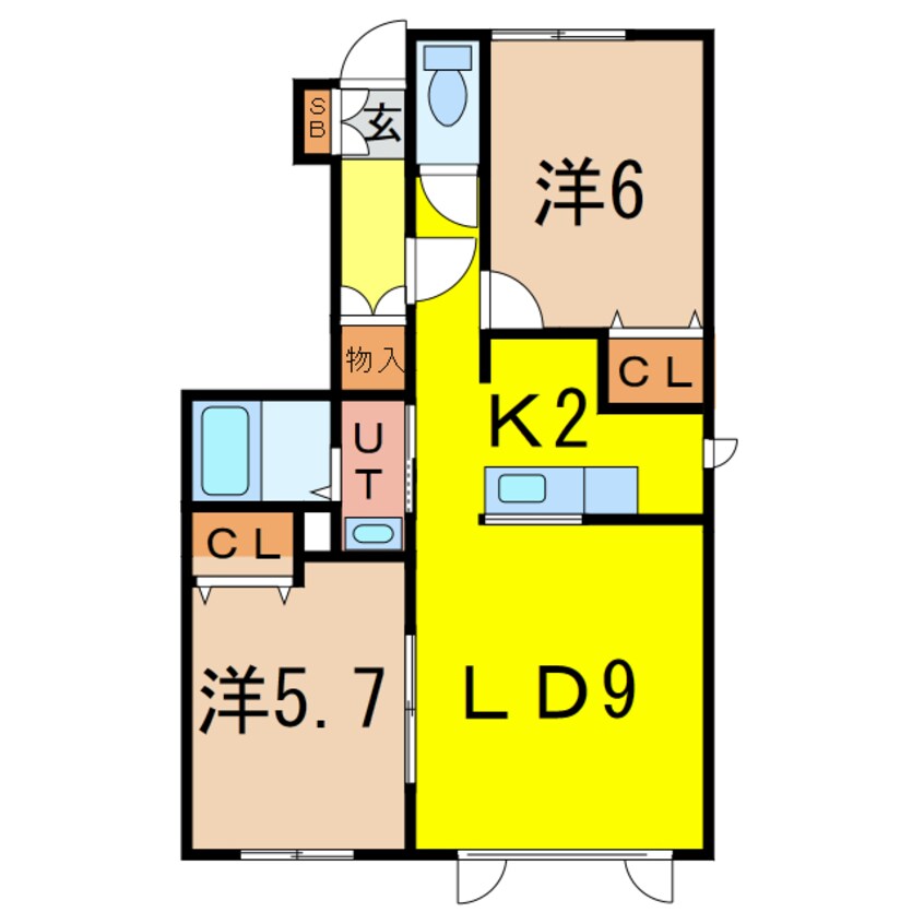 間取図 ジェランびえい幸町