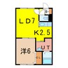 タウンハウス5・4 1LDKの間取り