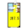 宮の杜ハイツ 1Rの間取り