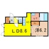 ルージュ 1LDKの間取り
