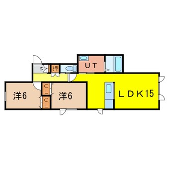 間取図 ルナ・ロッサⅥ