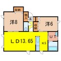 絆ハイツBの間取図