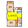 ライフステージホｰプⅡ 2LDKの間取り