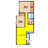 Lavita 豊岡 2LDKの間取り