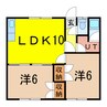 マンションイースト 2LDKの間取り