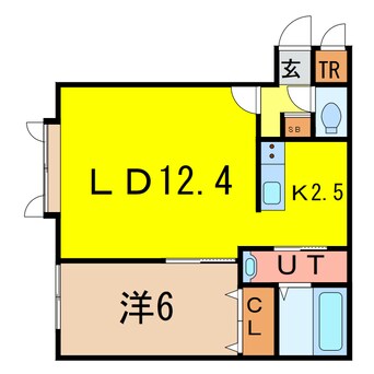 間取図 シェノン（2-2）