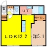 MARESSE　pomme 1LDKの間取り