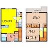 ハーモニー春光Ⅱ 2LDKの間取り