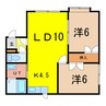 クリスタル６・８ 2LDKの間取り