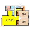 デンファレ 2LDKの間取り