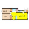 Ｓｕｉｔｅ　ＬｉｆｅⅡ 2LDKの間取り