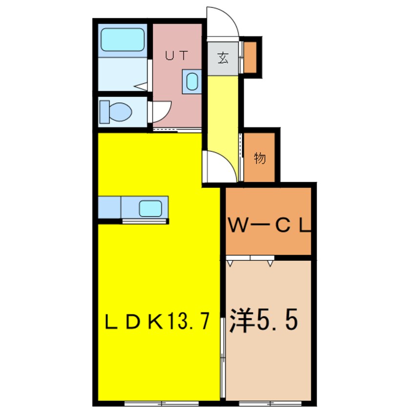間取図 Ｄ－ｓｕｋｅ深川