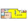 メゾンあきつきばし 1LDKの間取り