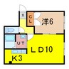 Ｙ’ｓＣＵＢＥ 1LDKの間取り