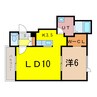 クレジスト宮下通ＥＡＳＴ 1LDKの間取り