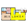 La ・Clair25 1LDKの間取り