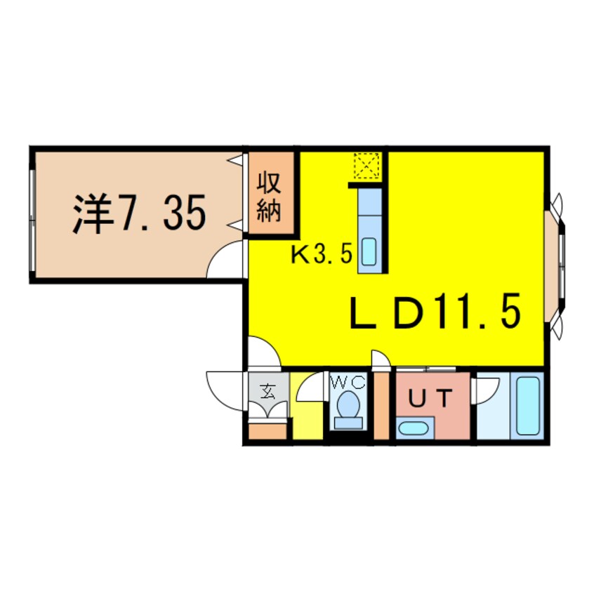 間取図 リバティ東