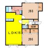 友夢Ⅱ 2LDKの間取り
