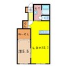 Ｒｕｃｋｙ 1LDKの間取り