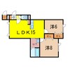 Cアザラシ 2LDKの間取り