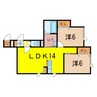Cアザラシ 2LDKの間取り