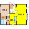 フォレストＢ 1LDKの間取り