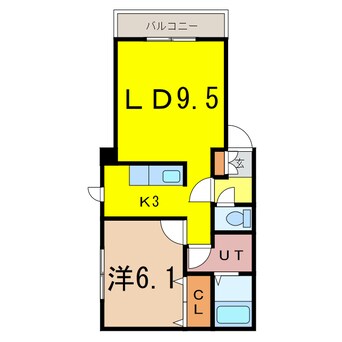間取図 BRUN CUBE　Ⅰ