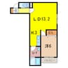 ハスコリオ緑が丘　Ａ 1LDKの間取り