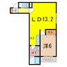 ハスコリオ緑が丘　Ｂ 1LDKの間取り
