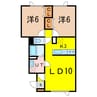 Ｓヴィレッジ 2LDKの間取り