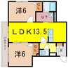 クレストパレス 2LDKの間取り