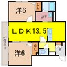 クレストパレス 2LDKの間取り