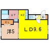 ateena6.17 1LDKの間取り