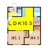 ディアリオM 2LDKの間取り