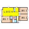 フォルテ　ウエスト 3LDKの間取り