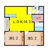Hermitage East 2LDKの間取り
