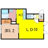 コーポハピネスⅢ 1LDKの間取り