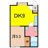フローレンス 1DKの間取り