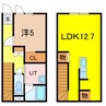 カラン・ションテ 1LDKの間取り