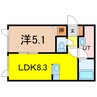 メゾン・ドゥ・パイン 1LDKの間取り