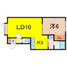 Castle.M 1LDKの間取り