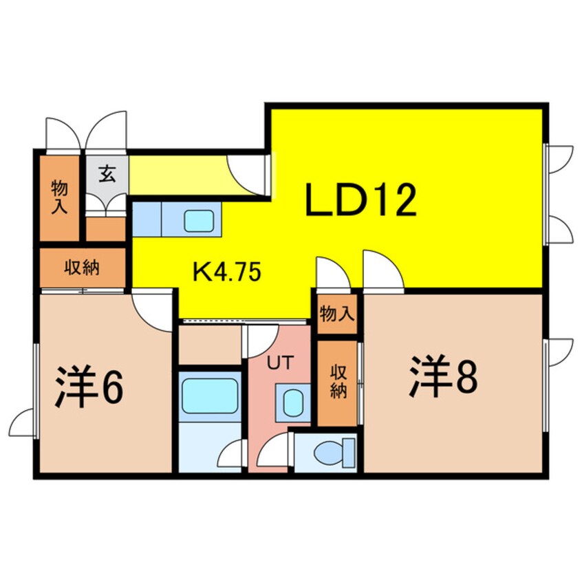 間取図 タウンズ秋月Ｃ棟